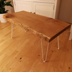 Kundenprojekt: Couchtisch aus einer Eichenplatte!